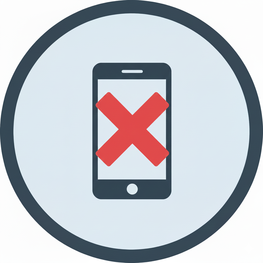 A phone with a red cross over it indicating no creditor calls